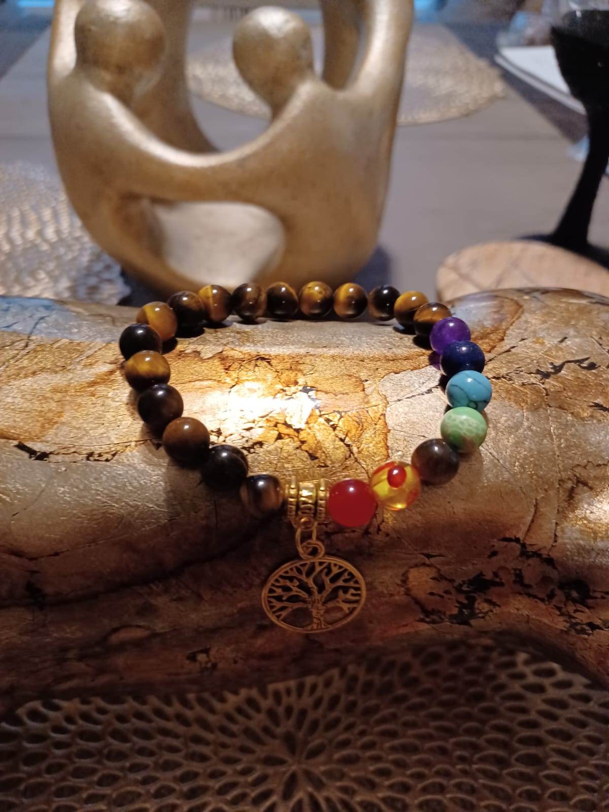 7 Chakra Tree of Life Tiger Eye Beaded Bracelet/Necklace – The Zen Life