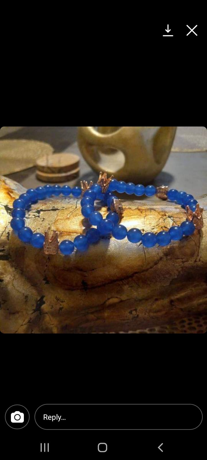 Natural Glass Bead Bracelet