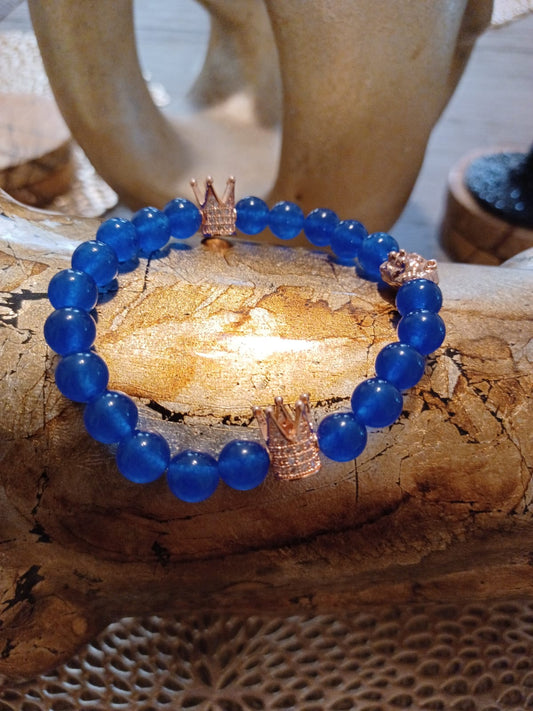 Natural Glass Bead Bracelet